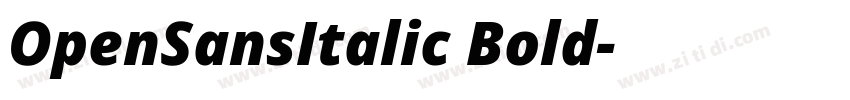 OpenSansItalic Bold字体转换